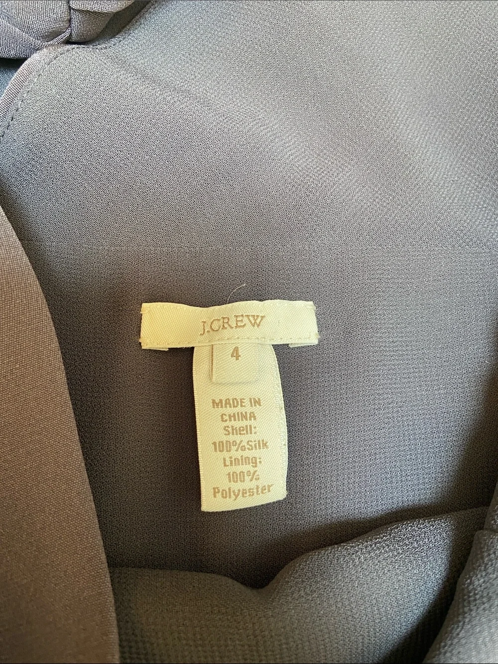 J. Crew Silk V-Neck A-Line Dress Sz. 4